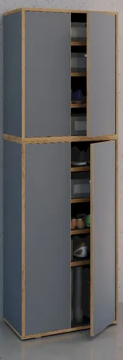 Botník VCM „Salia“ B60 XXL 9dílný, antracitový