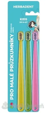 HERBADENT KIDS Zubná kefka Ultra jemná do 8 rokov 3 ks