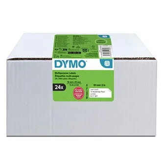 Dymo 2234184, 51mm x 19mm, multifunkčné, odnímateľné, biele, originálne papierové štítky, 24 x 500 ks