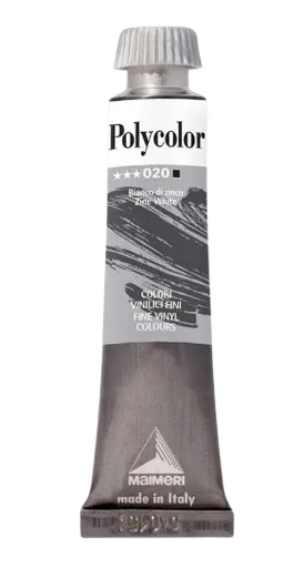 MAIMERI POLYCOLOR - Jemné vinylové farby 020 - zinc white, 20 ml