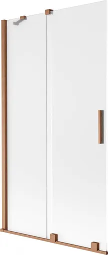 MEXEN/S - Velar dvojkrídlová posuvná vaňová zástena 100 x 150, dekor, meď kartáčovaná 896-100-000-31-65