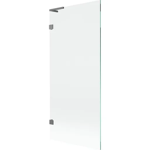 MEXEN/S - Lunar L vaňová zástena FIX 80 x 150, transparent, grafit metal 897L-080-000-95-00