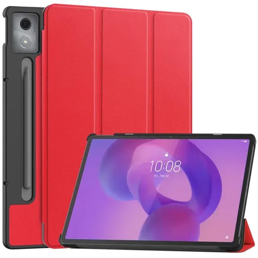 LEATHER Zaklápací kryt pre Lenovo Idea Tab Pro červený