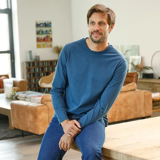 Súprava 3 tričiek s okrúhlym výstrihom a dlhými rukávmi