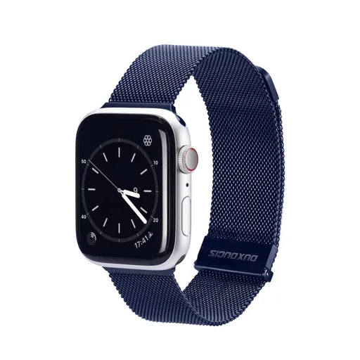 DUX MILANESE Kovový remienok pre Apple Watch SE / SE 2022 / SE 2023 / SE 2025 (44mm) modrý