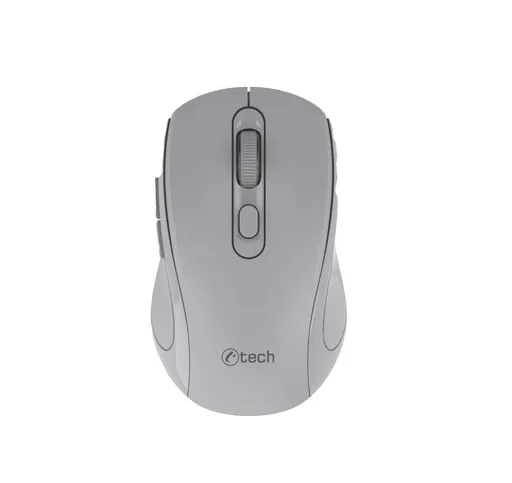C-TECH myš Dual mode WLM-12GR, bezdrôtová, 1600DPI, 6 tlačidiel, šedá, USB nano receiver