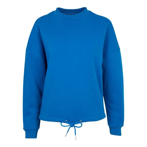 Build Your Brand Dámska oversize mikina so spustenými ramenami - Kobaltová | XS