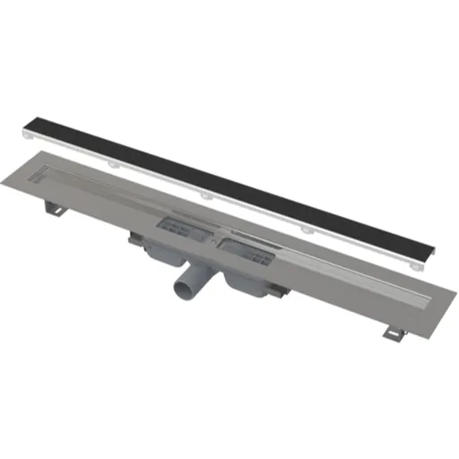 Podlahový žľab Alca bez okraja s roštom pre vloženie dlažby a zníženou výškou APZ115850