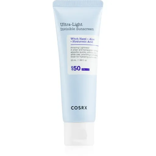 Cosrx Ultra-Light Invisible Sunscreen ultra ľahký opaľovací krém na tvár a telo SPF 50+ 50 ml