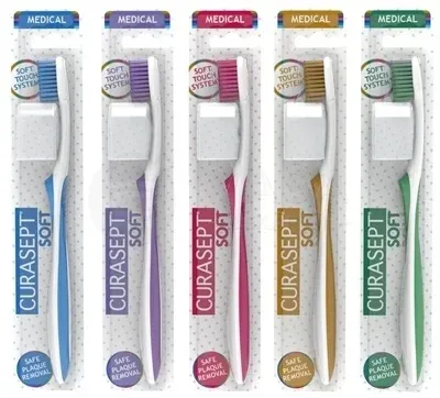CURASEPT SOFT MEDICAL zubná kefka modrá 1 kus