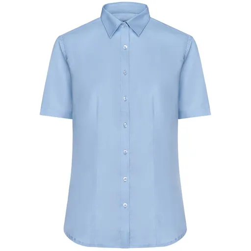 James & Nicholson (Daiber) Dámska košeľa s krátkym rukávom JN683 - Svetlomodrá | 3XL
