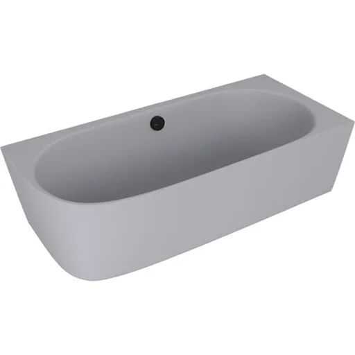 Polysan Sussi voľne stojaca vaňa 160x70 cm liaty mramor pravá šedá matná šedá matná 90191R.31