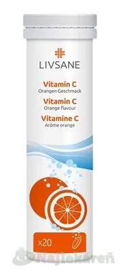 Livsane Vitamín C pomaranč 20 šumivých tabliet