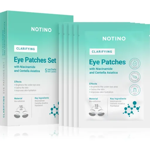 Notino Clarifying Bio-Cellulose Eye Patches Set with Niacinamide and Centella Asiatica rozjasňujúca maska na očné okolie