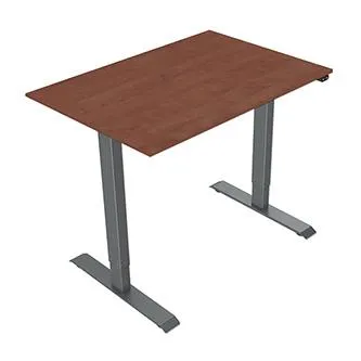 Pracovný stôl s elektricky nastaviteľnou výškou 75x120cm, sivý, ergo