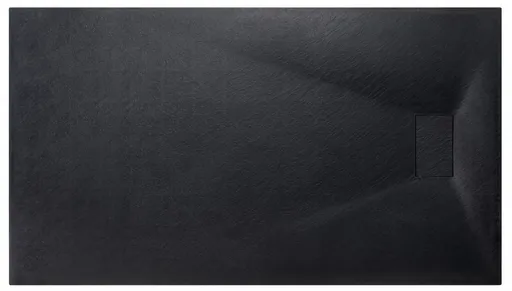 BESCO - Obdĺžniková sprchová vanička VEXO - čierna - Farba - Čierna , Nožičky k vani - Bez nožičiek, Rozmer A - 170, Rozmer B - 90 VEXOOBD1790B