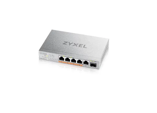 Zyxel XMG-105HP 5 Porty 2,5G + 1 SFP+, 4 porty 70W PoE++ Desktop MultiGig unmanaged Switch