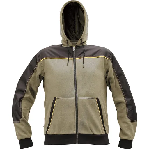 Cerva Pánska mikina na zips CREMORNE - Svetlá olivová | XL