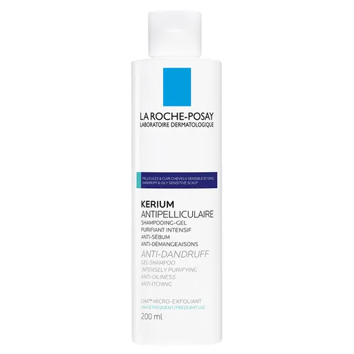 LA ROCHE-POSAY Šampón proti lupinám na mastné vlasy 200 ml