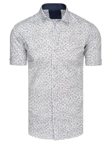 Pánska košeľa s krátkym rukávom biela Dstreet KX1059