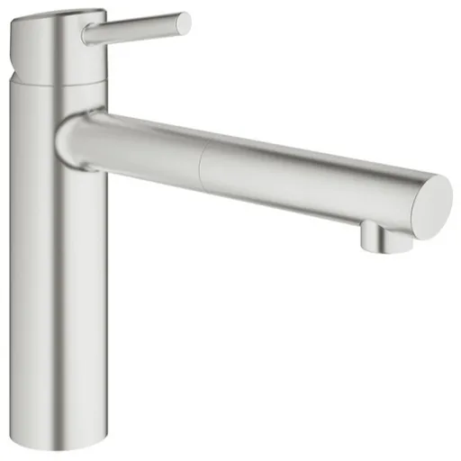 Grohe Concetto New drezová batéria s vyťahovacou sprškou supersteel 31129dc1 G31129DC1
