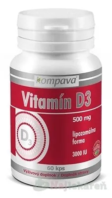 Kompava Vitamín D3 lipozomálny 3000 IU 60 kapsúl