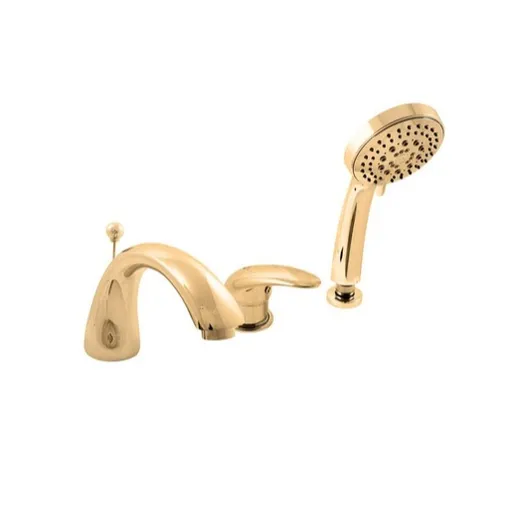 Vaňová batéria RAV Slezák so sprchovacím setom v zlatom prevedení D469.5SZ