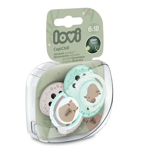 LOVI Cumlík silikónový dynamický Capichill chlapec 6-18m, 2ks