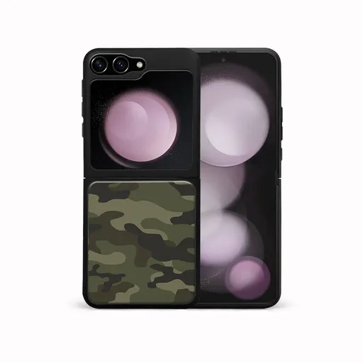 MY ART Ochranný kryt pre Samsung Galaxy Z Flip7 FE 5G / Flip6 5G GREEN CAMO (235)