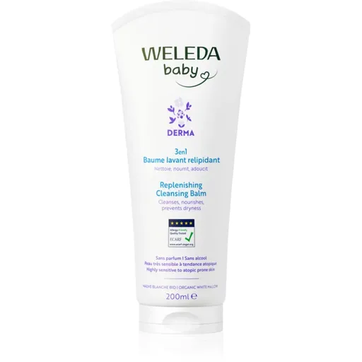 Weleda Baby Derma balzam na umývanie pre upokojenie pokožky 200 ml