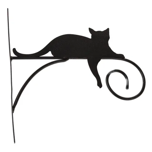 Dekoračný kovový závesný hák s mačkou, 27 x 1,5 x 26,5 cm
