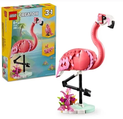 LEGO Creator 3 v 1 Divoké zvieratá: Ružový plameniak 31170