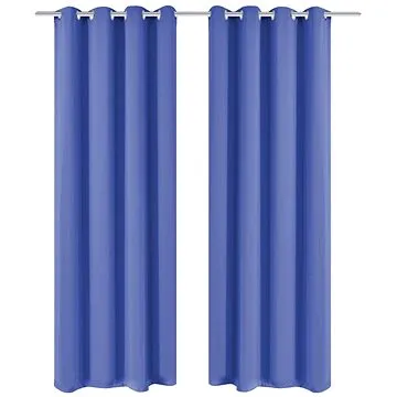 Zatemňovacie závesy s kovovými okami, 2 ks, 135 x 245 cm, modrá (132211)