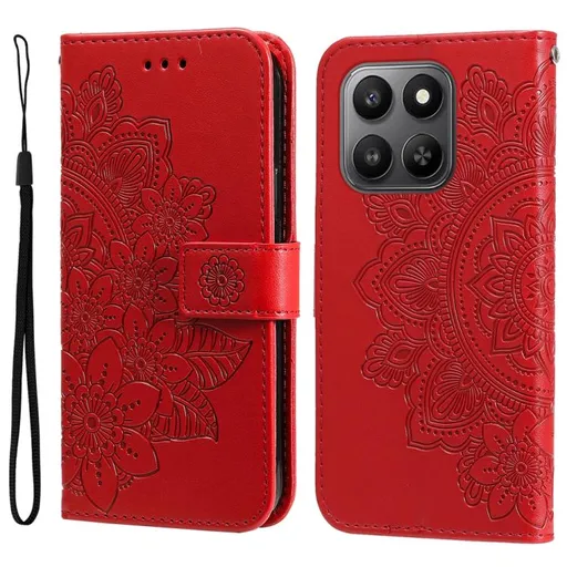 ART MANDALA Peňaženkový obal pre Honor 400 Smart 5G / Honor X7d červený