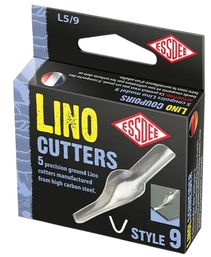 ESSDEE - Oceľové rydlá na lino 5 ks, veľkosť 9