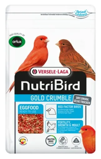 Versele Laga Orlux NutriBird Gold Crumble Red Factor Birds vaječné krmivo s červeným farbivom 1kg