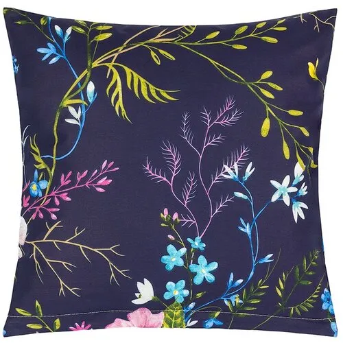 Bellatex Obliečka na vankúšik Kvet jablone tm. modrá, 40 x 40 cm
