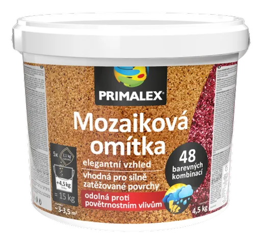 PRIMALEX - Mozaiková omietka biela (I) 15 kg (4,5 kg + 5x2,1 kg)