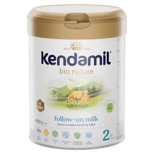 KENDAMIL BIO Nature 2 HMO+ Pokračovacia mliečna dojčenská výživa od 6. mesiaca 800 g