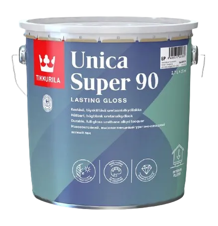 UNICA SUPER 90 - Uretánovo-alkydový lak na drevo bezfarebný lesklý 2,7 L
