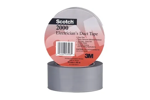 3M 2000 Viacúčelová PVC páska pre elektrikárov, sivá, 50 mm x 46 m