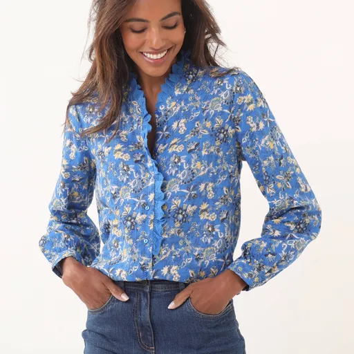 Blúzka z mušelínu s potlačou