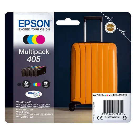 EPSON C13T05G64010 - originálna cartridge, čierna + farebná, 1x7,6ml/3x5,4ml