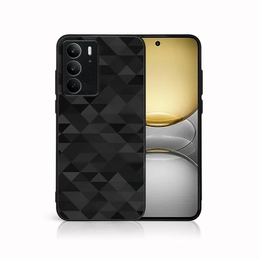 MY ART Ochranný kryt pre Realme C75 / Realme 14x 5G BLACK TRIANGLES (232)