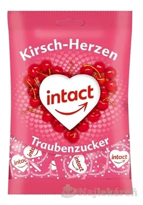 INTACT Hroznový cukor čerešňové srdiečka 75 g