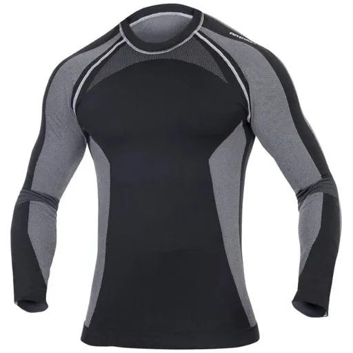 Ardon Bezšvové funkčné pánske tričko s dlhým rukávom AKREC - Čierna / šedá | 2XL