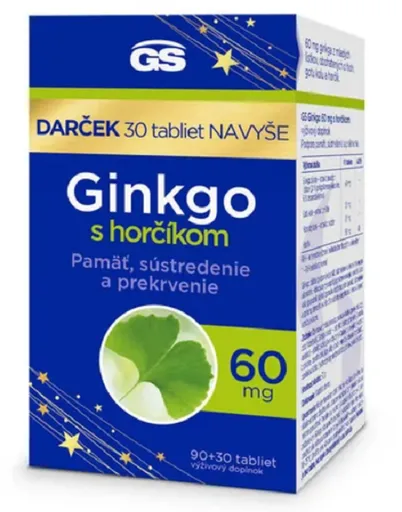 GS Ginkgo 60 mg s horčíkom 2024 120 tabliet