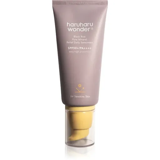Haruharu Wonder Black Rice Pure Mineral Relief Daily Sunscreen upokojujúci minerálny ochranný krém SPF 50+ 50 ml