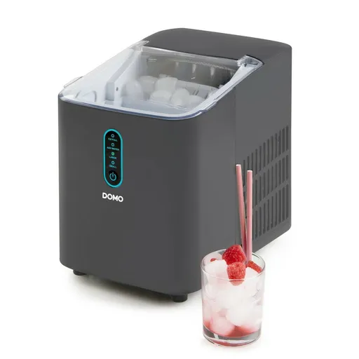 DOMO DO1132IB kompresorový výrobník ľadu, sivá