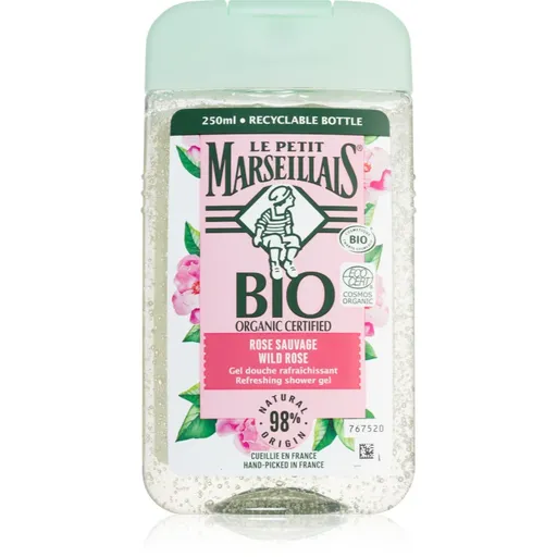 Le Petit Marseillais Bio Wild Rose osviežujúci sprchový gél 250 ml